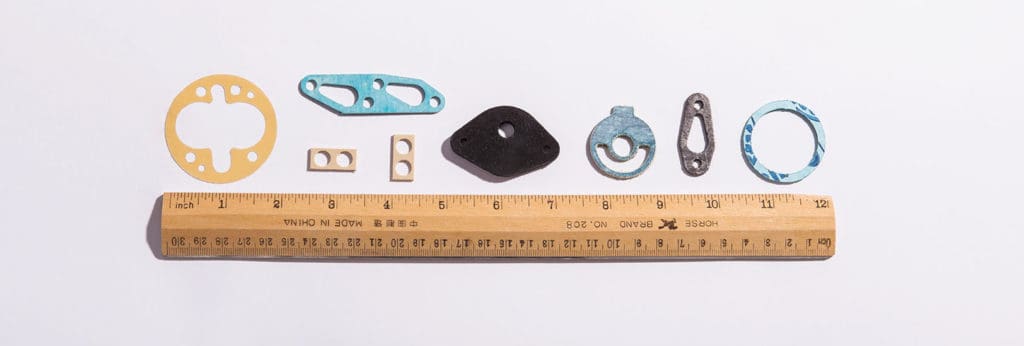 Custom water jet cut small gaskets