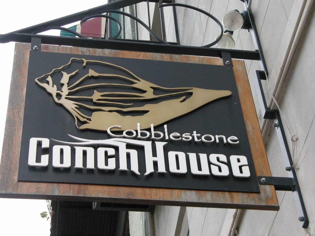 water jet cut dimensional aluminum sign